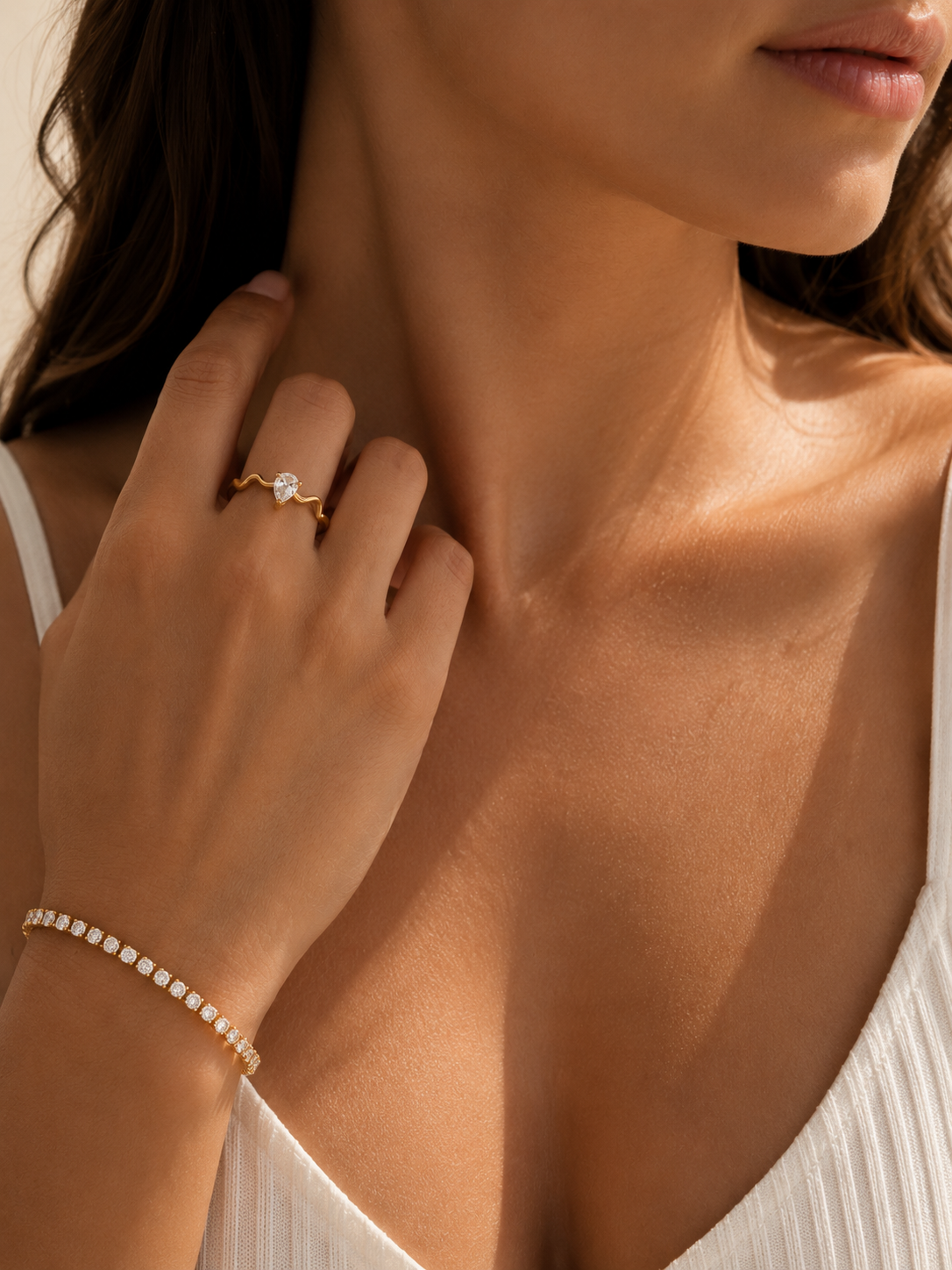 "Michelle" Gold Ring